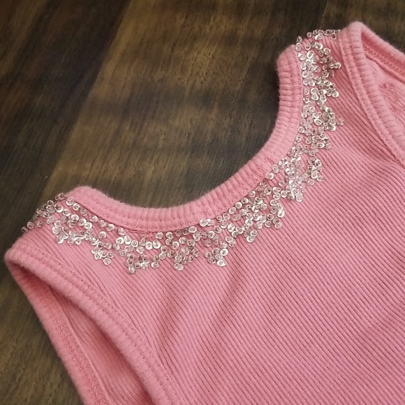 Reference Coral Ribbed Tank Top with embellishments - Size Small - Picture 7 of 8